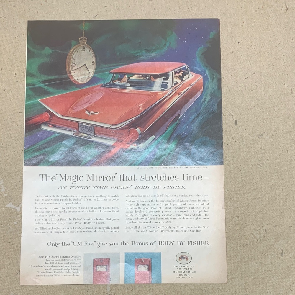 Vintage Life Magazine November 17, 1958 Buick Invicta Car Wall Art Ad